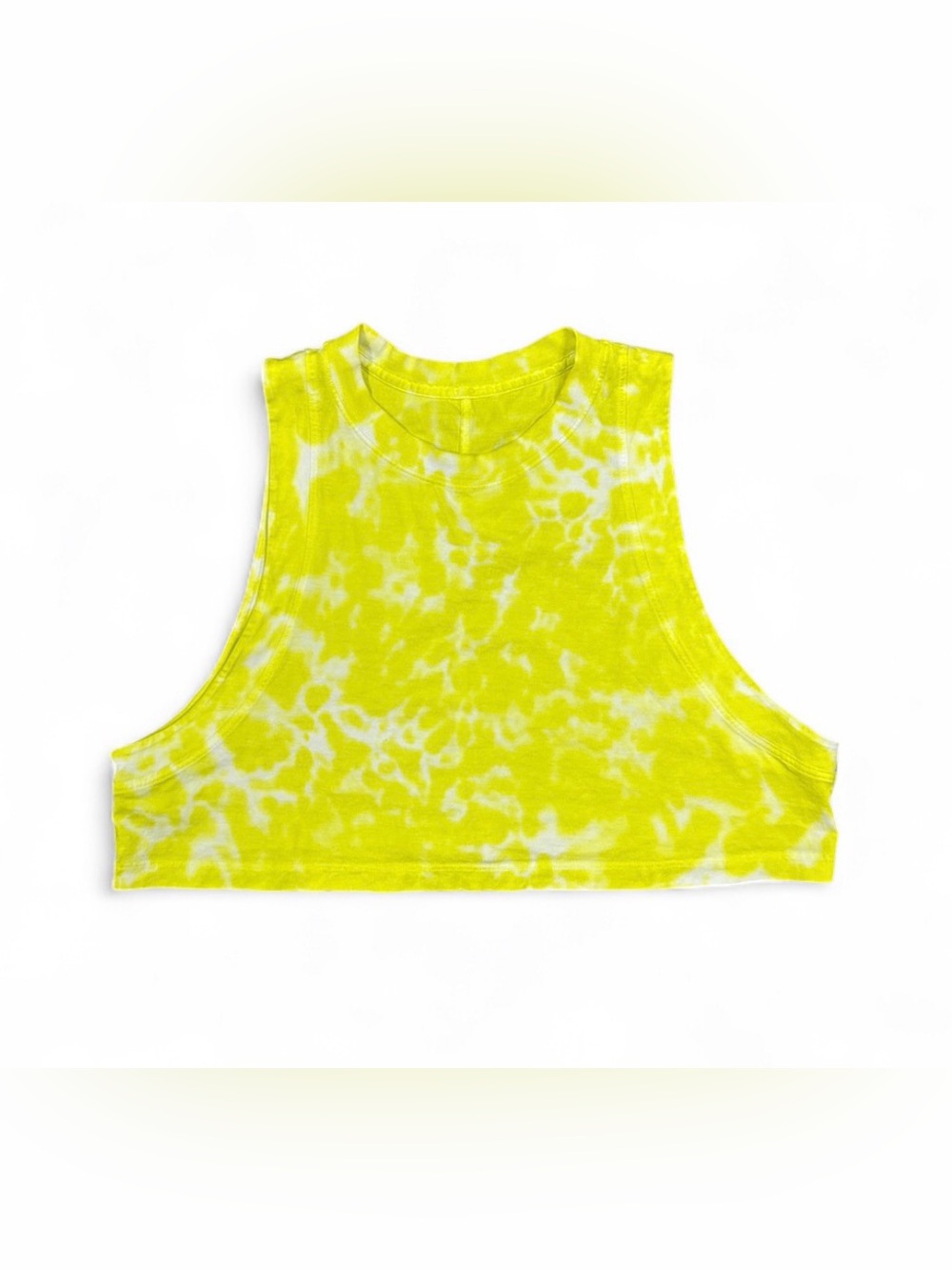 Lululemon All Yours Cropped Tank Tie Dye Yellow Size 4
